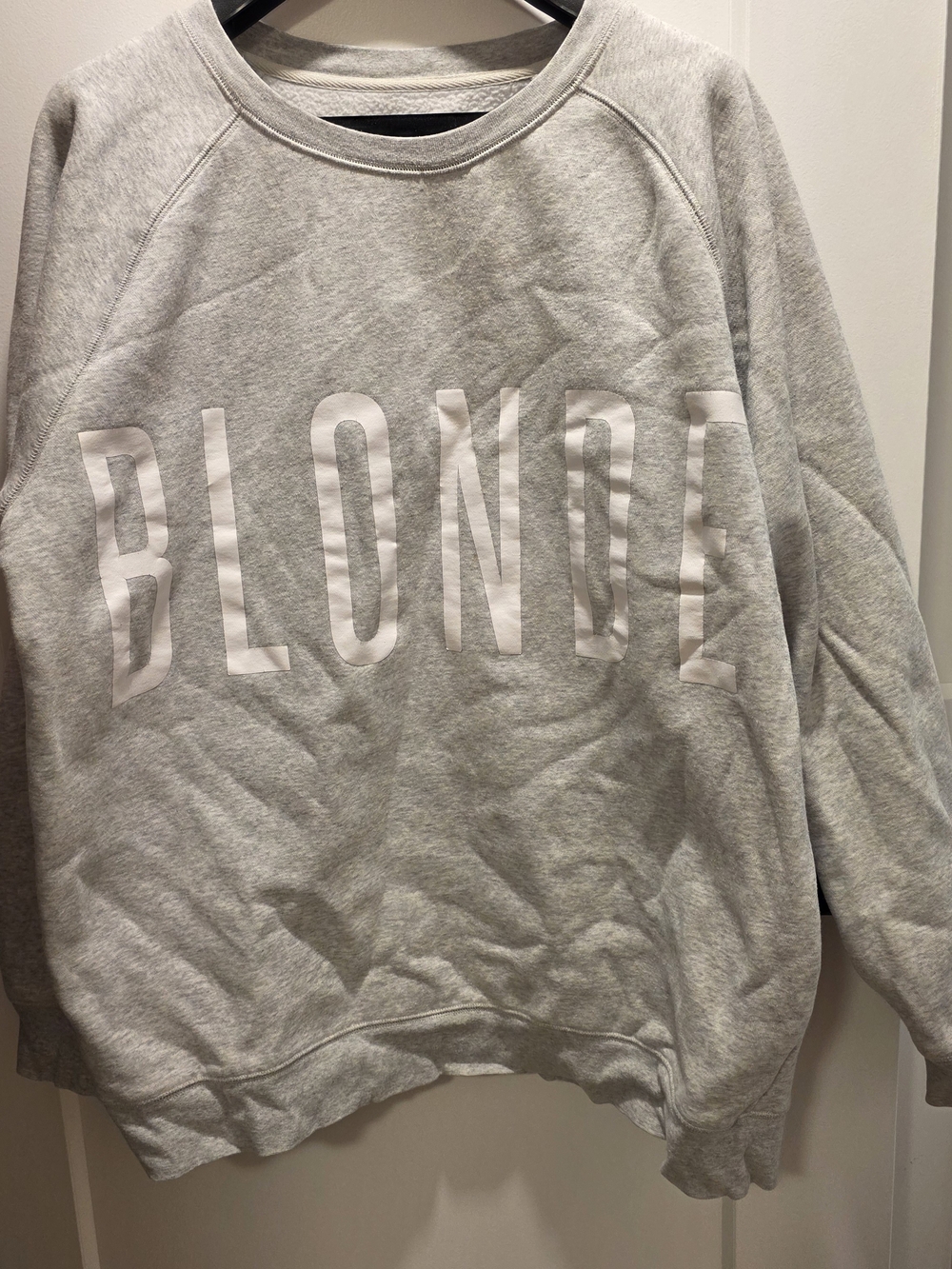 Brunette The Label Crewneck Sweatshirt - Light Gray with White Accents